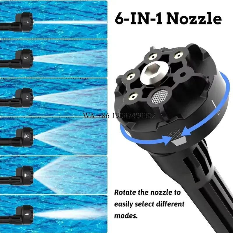 wmwmnu Portable Cordless Pressure Car Washer Powerful with 3 Speed Adjustment LCD Touch Screen for Home