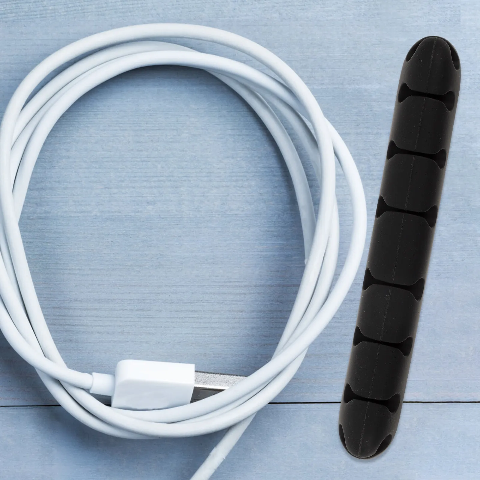 2Pcs Desktop Cord Keeper Creative Double Sides Slot Cable Management Adhesive Wire Organizer Clips for USB Headphone Data