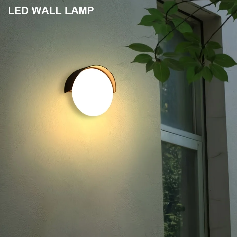 

Outdoor Wall Lights 14W Porch Light Outdoor Aluminum Round LED Morden Wall Sconce Light Waterproof IP65 Exterior Light Fixtures