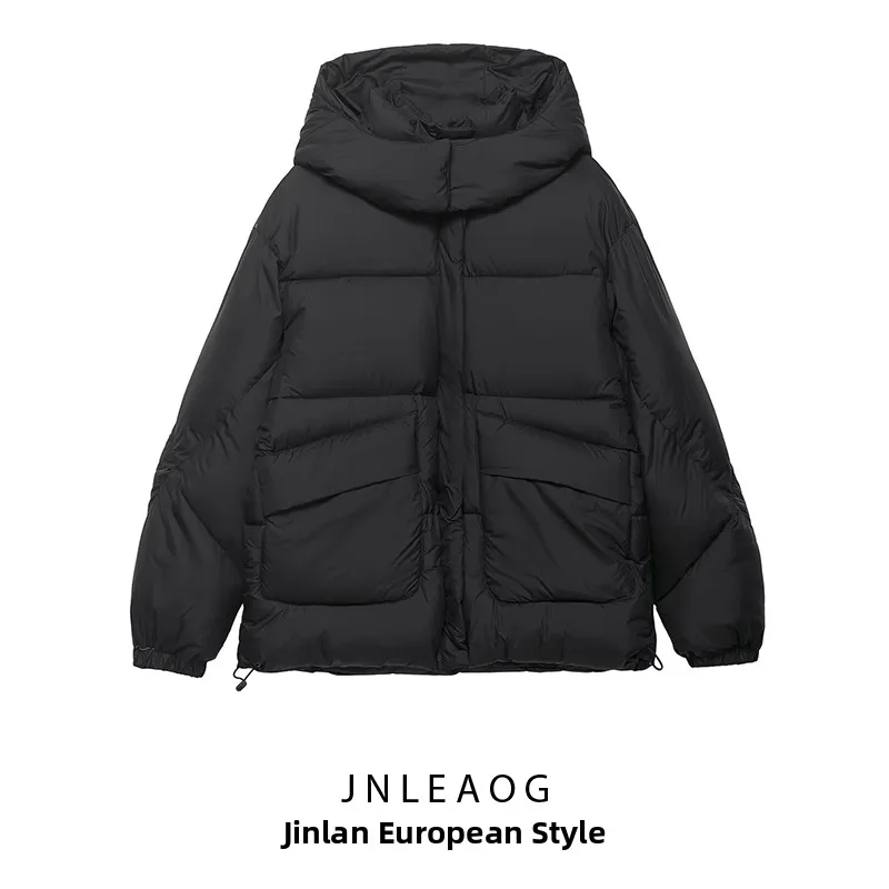 

JNLEAOG Модная однотонная хлопковая куртка на молнии для женщин, уличный стиль, длинный рукав, круглый вырез, осенняя новинка