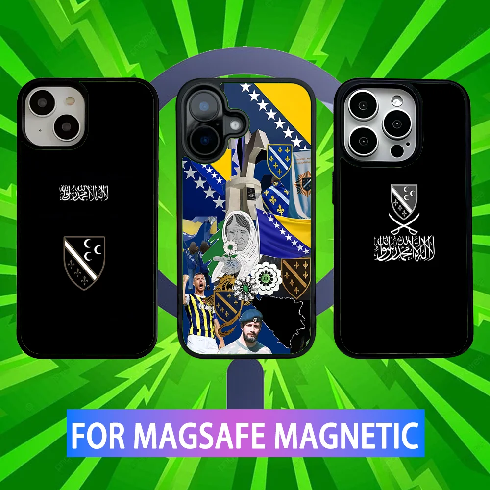 

Sandjak Flag Sandzak Phone Case For iPhone 16,15,14,13,12,11,Pro,Max,Plus,Mini,SE New Magsafe Magnetic Wireless Charging