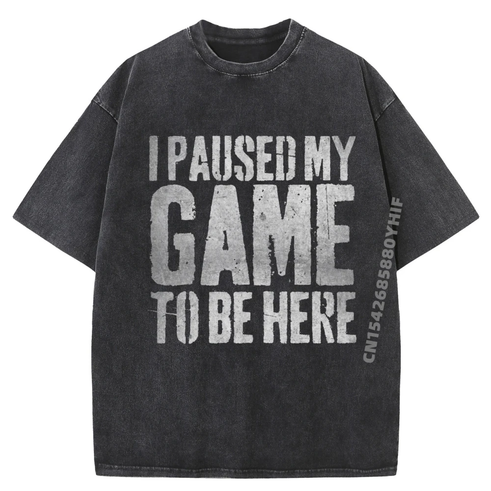 

Подарочные футболки для мужчин со скидкой I Paused My Game To Female, топы и футболки, роскошный дизайн, потертые футболки в стиле ретро