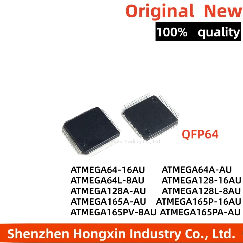 

1 piece ATMEGA128A-AU L ATMEGA165PV-8AUR P PA 64-16AU 64A 165A QFP64 8-bit microcontroller chip IC