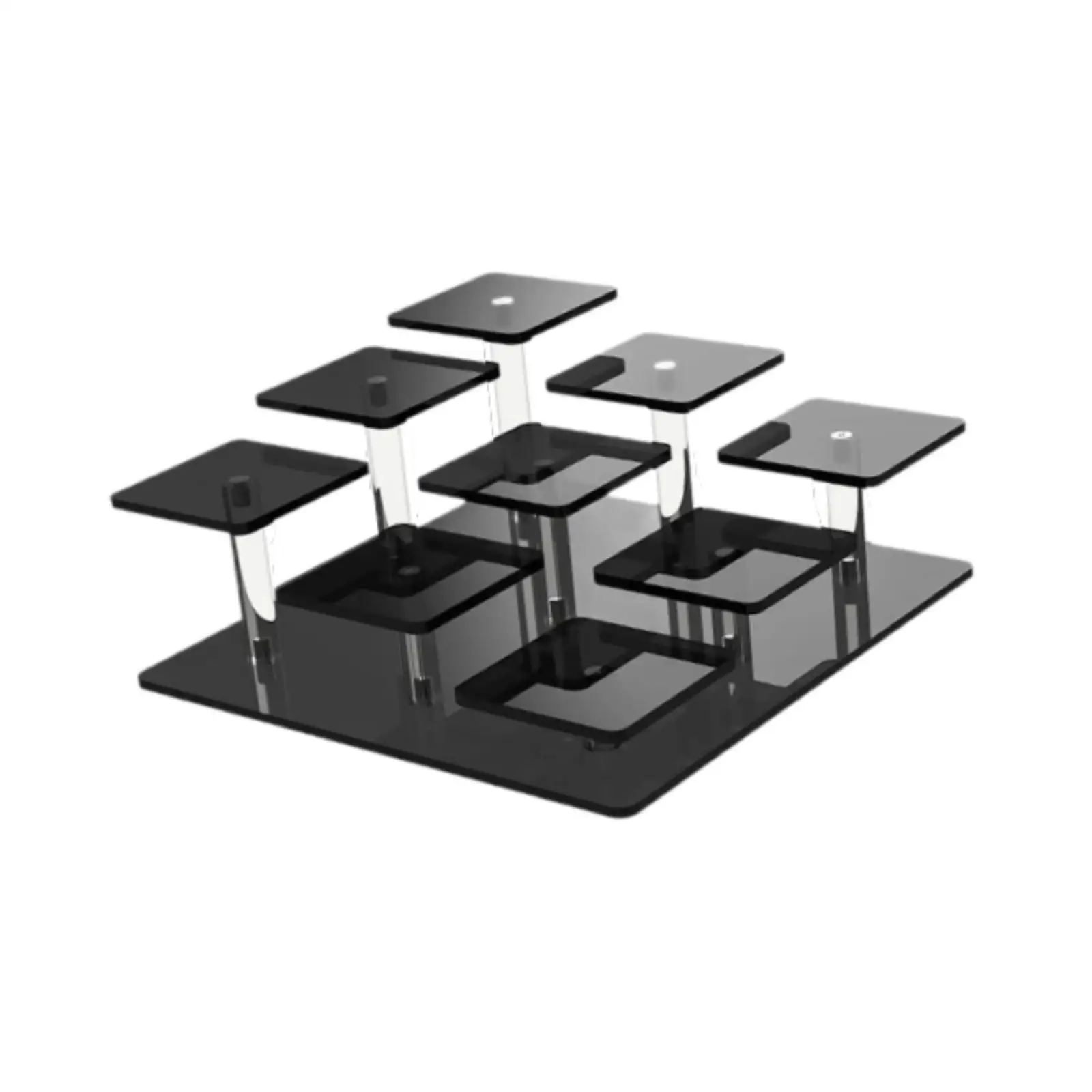 Multi Layer Acrylic Display Rack Space Saving Figures Storage Riser Shelf for Dolls Toys Cosmetics and Collectibles