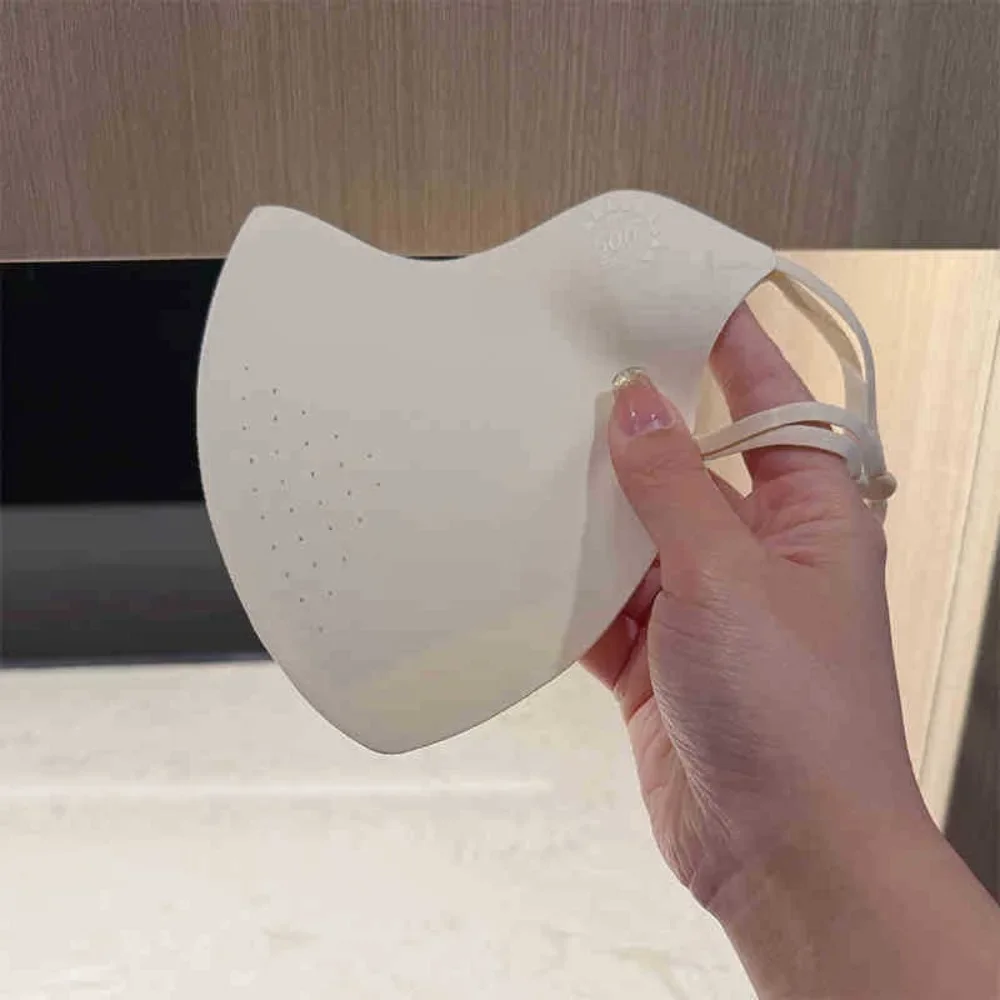 Oddychająca maska z jedwabiu lodowego, anty-UV UPF50+, pyłoszczelna maska przeciwsłoneczna, koronkowa siateczkowa maska do jazdy konnej, chroniąca narożniki oczu.