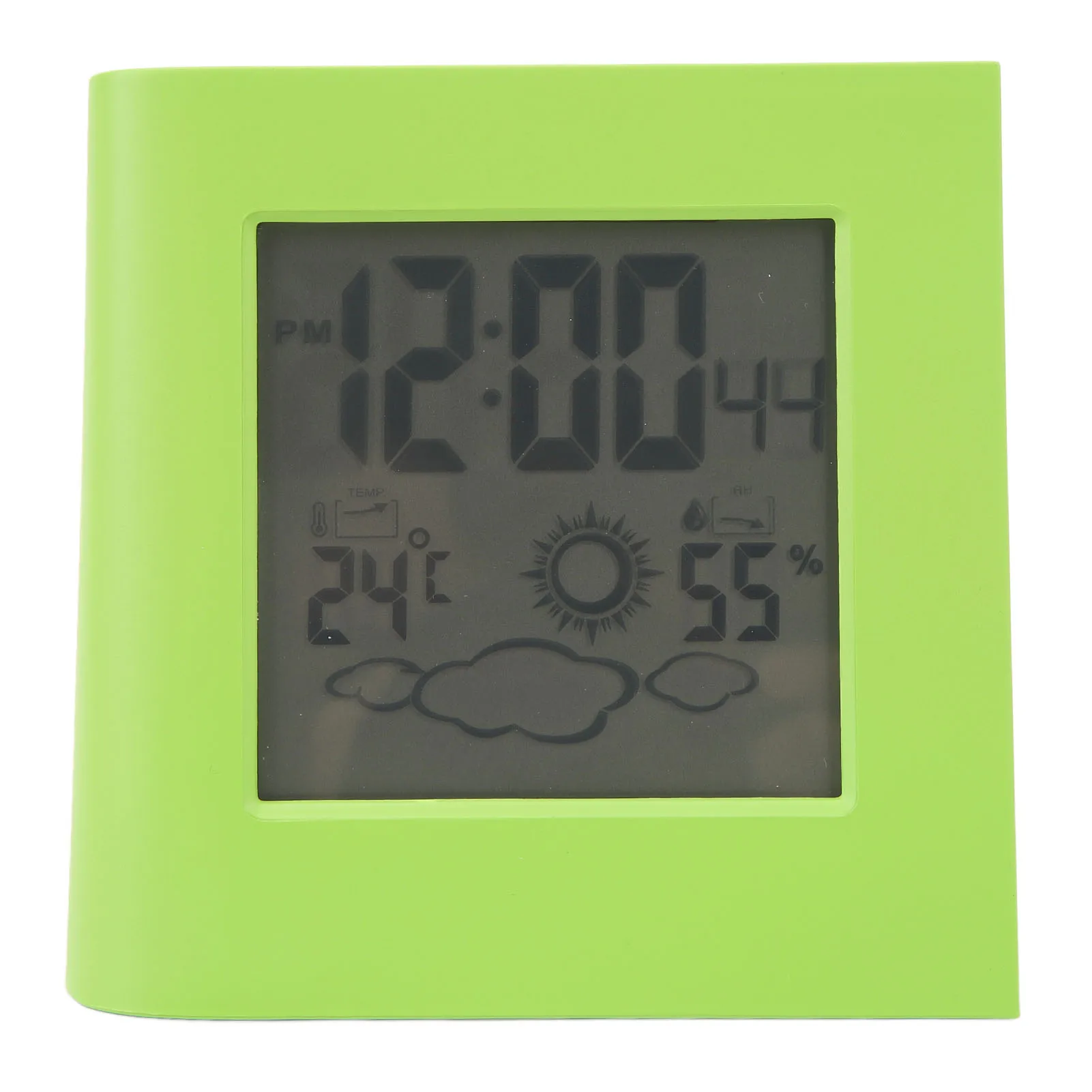 

Solar Battery Dual Energy Alarm Clock Weather Forecast Temperature Humidity Alarm Clock Blue