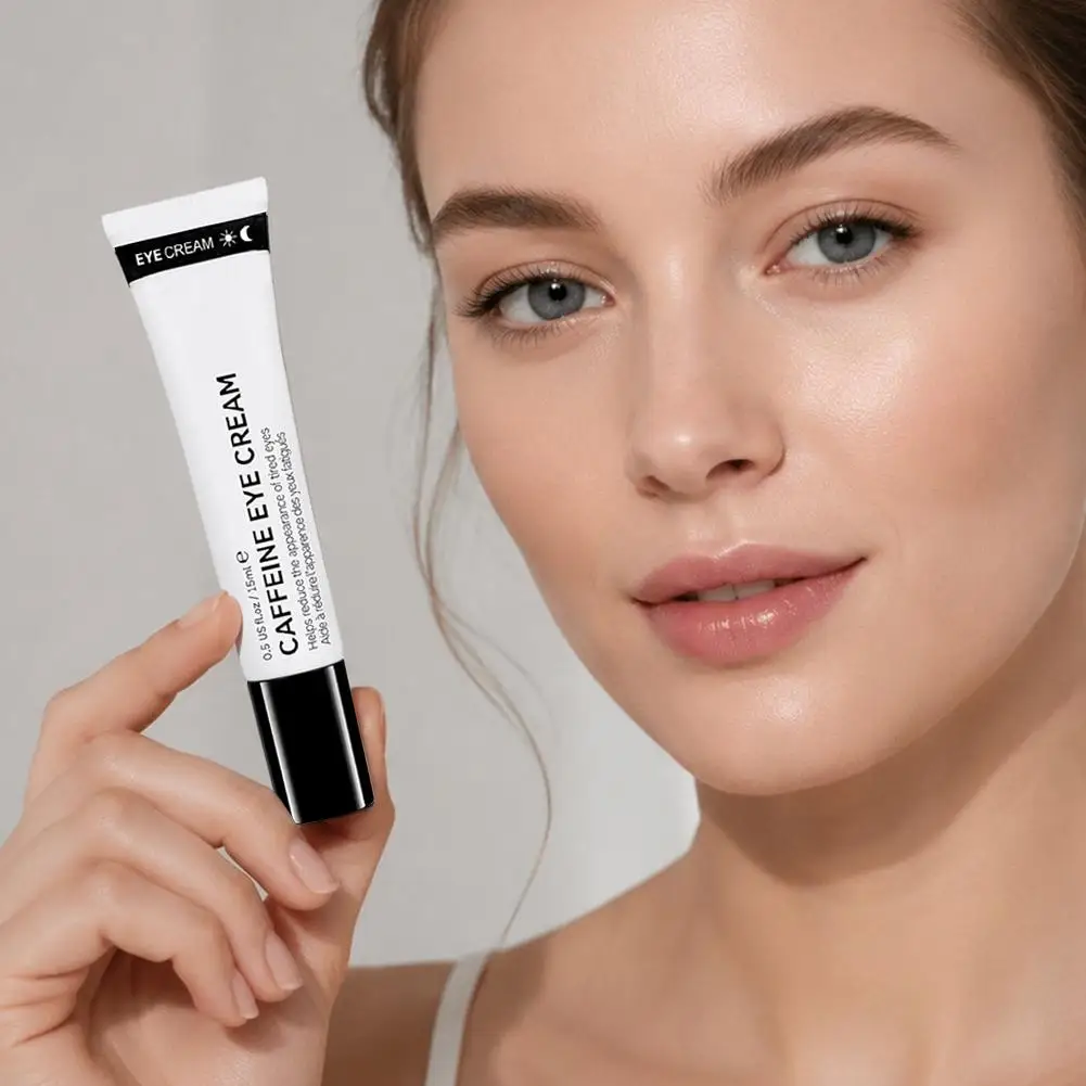 15ml Professional Collagen Smoothing Korean Eye Cream Caffeine Eye Cream Reduce Puffiness Dark Circles Fine Lines Brand Eye Care