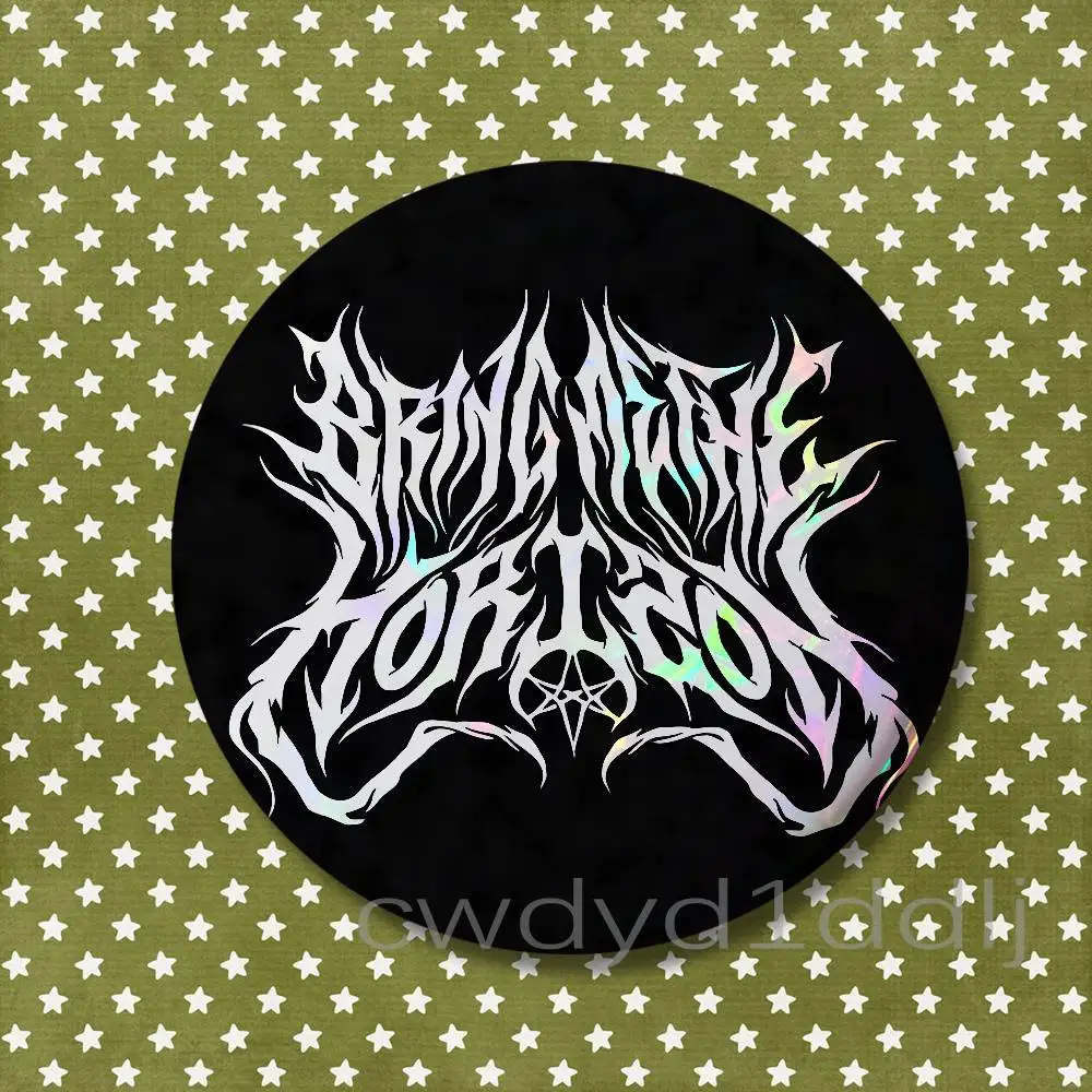 B-BringS Me The HorizonS Bmth Icons Badge Creative Figure Enamel Pins Round Tinplate Brooch Bag Clothes Accessories