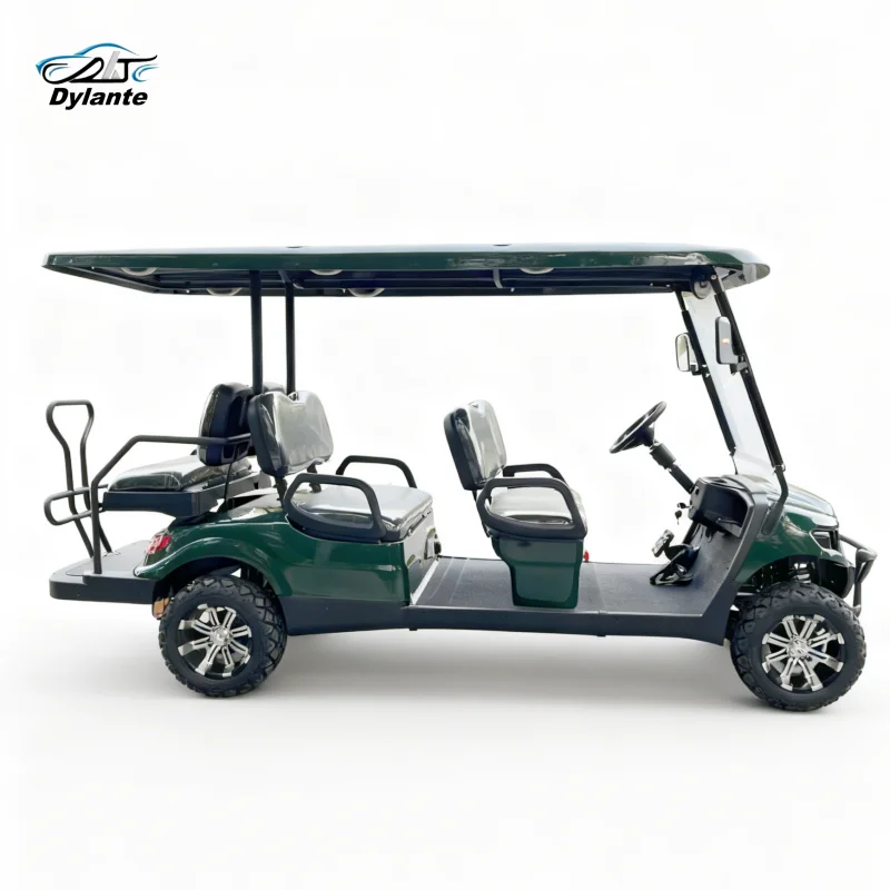 5KW عالية الطاقة جودة مستقرة مظهر عصري فاخر 6 مقاعد على الطرق الوعرة رفع كهربائي عربة جولف أفضل نادي السيارات المورد