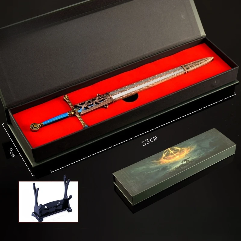 30 cm/11.81in Eldenn Game Perifere Wapen Model Calia Ridder Zwaard Geschenkdoos Editie Metalen Ambachten Desktop Display speelgoed Collectie