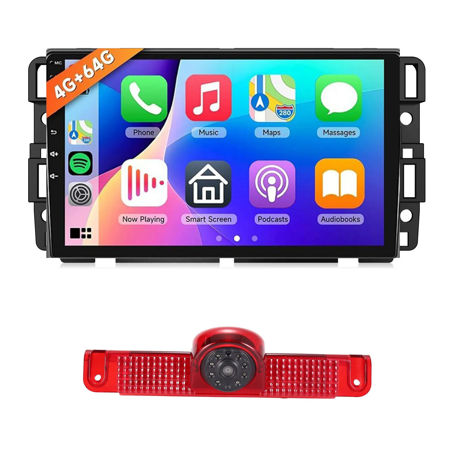 Radio para Auto Android con Carplay, GPS, Navegación, Cámara de Reversa HD para Chevrolet GMC Savana Chevy Express 1500 2500 3500 4500 Silverado