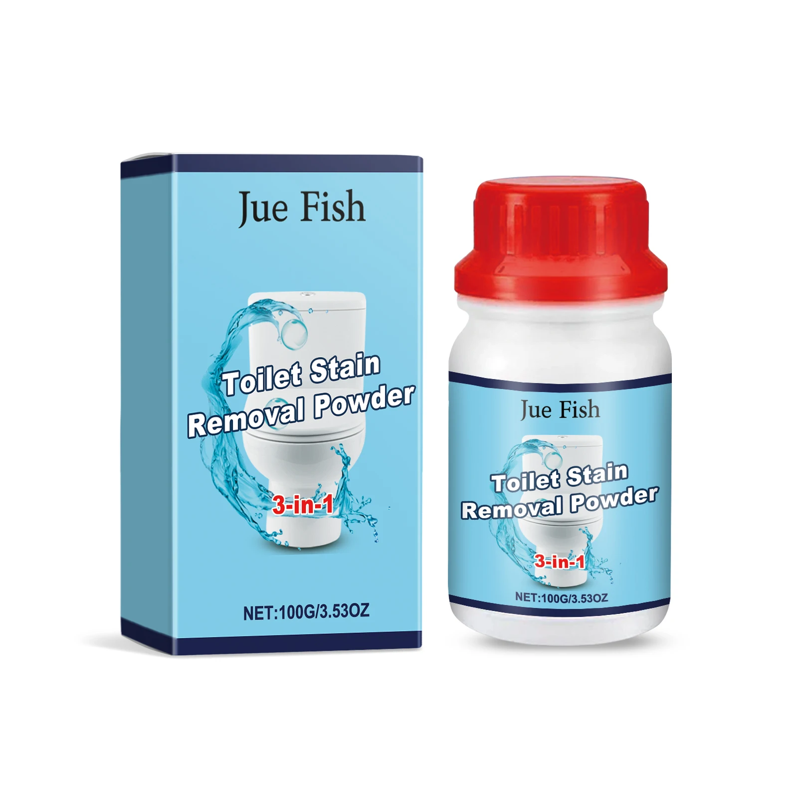 

Jue-Fish Toilet Bowl Deodorizer Stain Remover Water Scale Foam Cleaner Powder