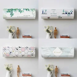 Nordic Air Conditioner Cover Indoor Hanging Air Conditioning Protective Cloth Tropical Leaves Printed Dust Covers Home Decor