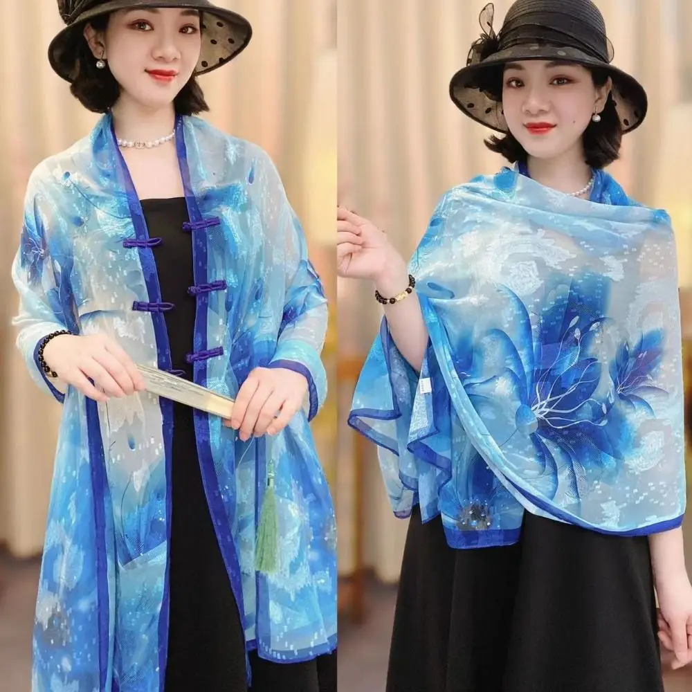 Top Scarf Embroidery Ethnic Women Shawl Multicolored Evening Prom Cape Cardigan Shawl Women