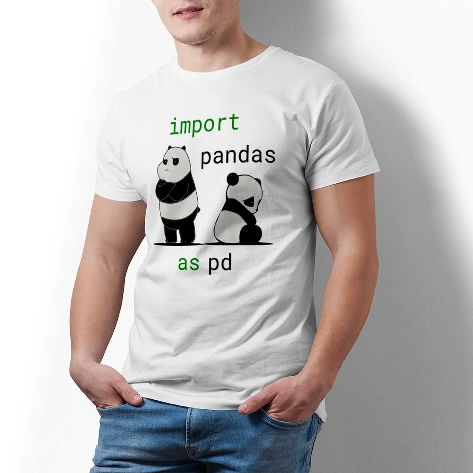 Import Pandas As Pd T-Shirt Funny Python Data Science T Shirts Short Sleeves Awesome Tshirt Summer Breathable Oversize Top Tees