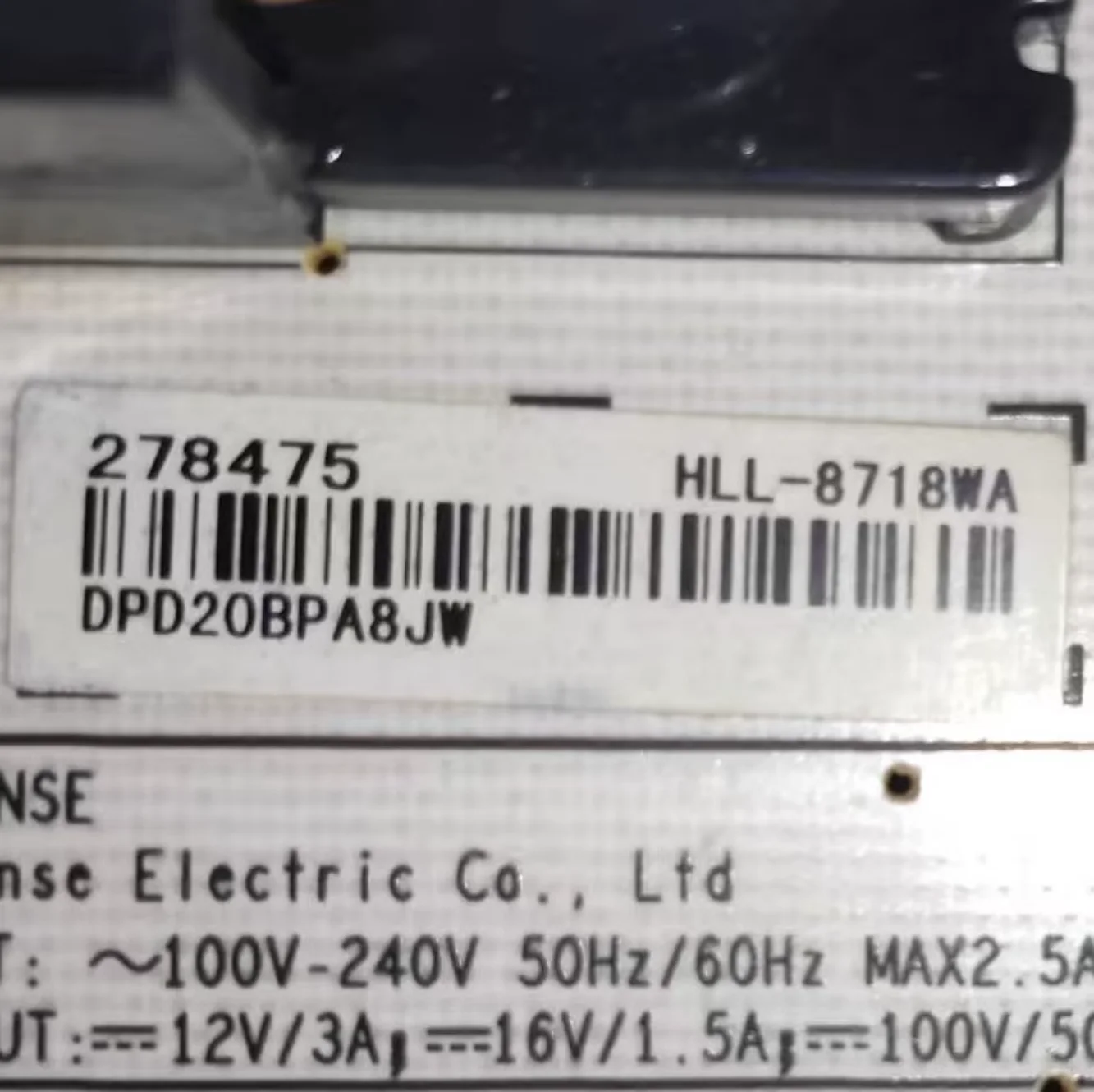65A52F RSAG7.820.8718/ROH Usado para placa de alimentación Hisense