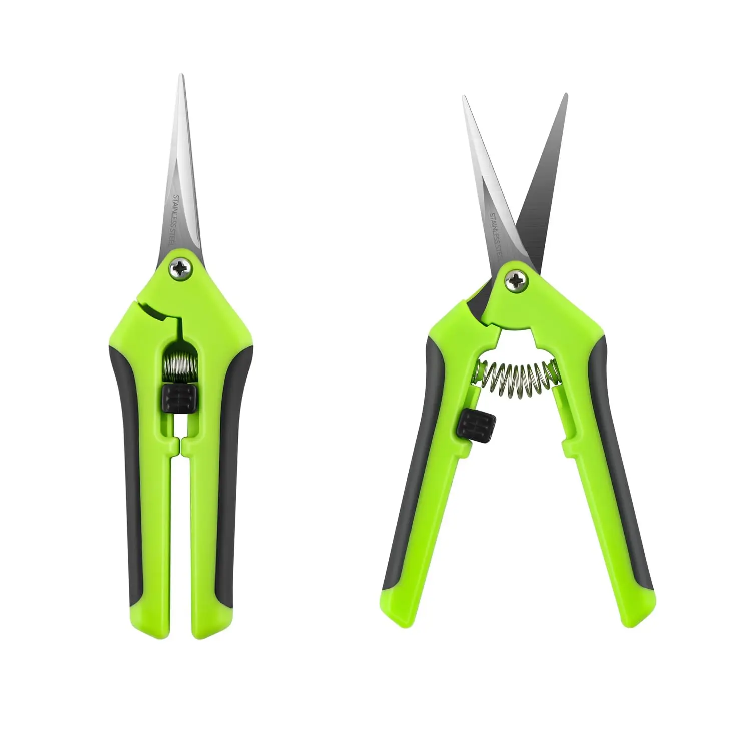 2PCS Ergonomic Spring-Action Scissors,Spring-Loaded Craft Shears with Stainless Steel Blades