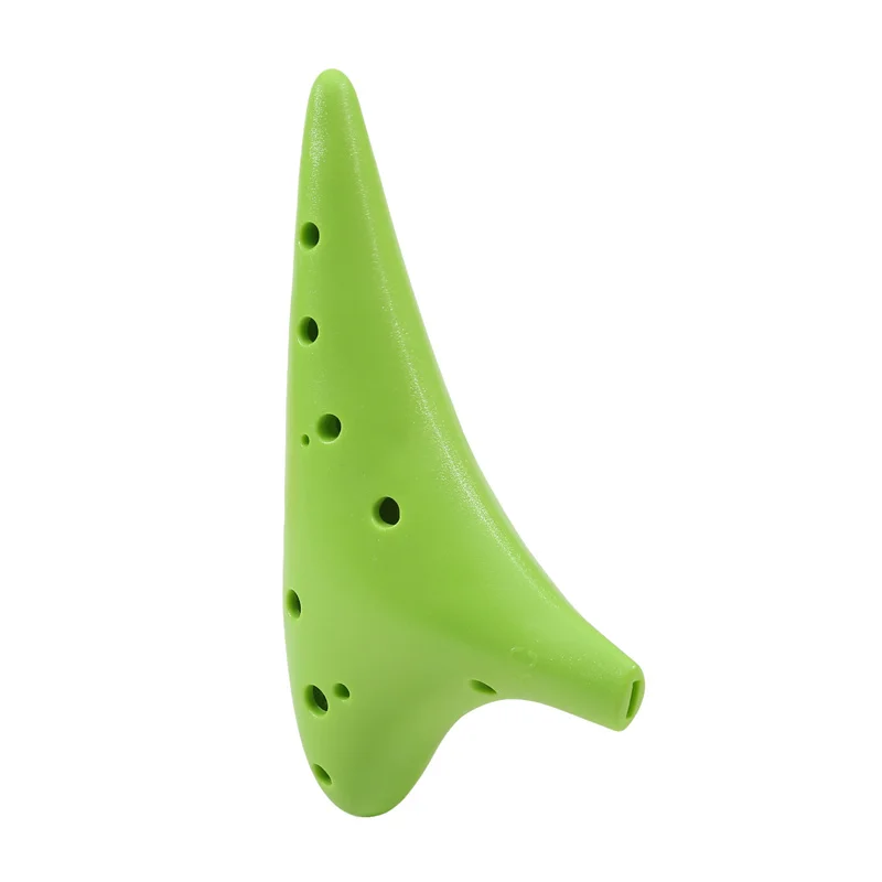 Ocarina Resin Plastic Alto C Tuning Ocarina New 12-hole Multicolor Flute Adult Children's Instrument (Random Color  Rope）