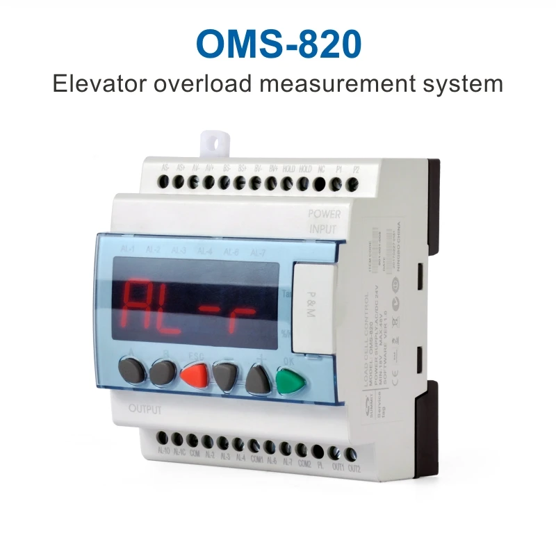 Rope loose detection  Elevator load measuring electronic control unit indicator OMS-820 0-20mA current voltage analog output