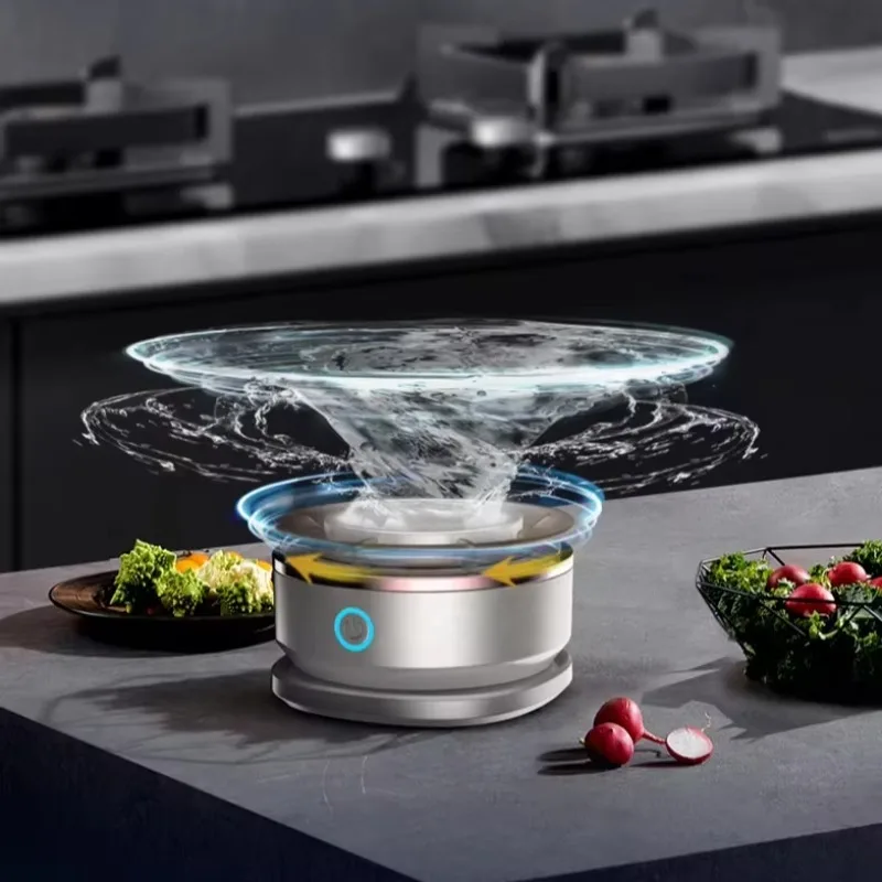 غسالة الفواكه والخضروات، منظف الفواكه والخضروات الدوارة، يطفو وينظف الإنتاج الطازج، أداة المطبخ #5