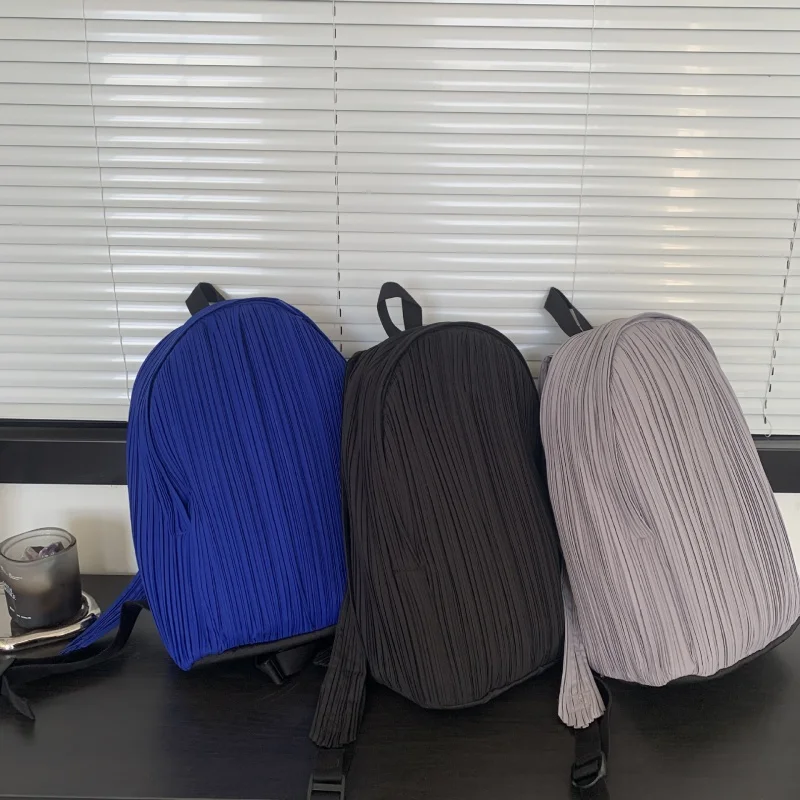 Imagem -02 - Miyake Pregas Bolsas para Homens e Mulheres Mochila de Escritório Mochila Oficial Bolsa Japonesa Bagagem Casual Bolsa Designer de Viagem 2023