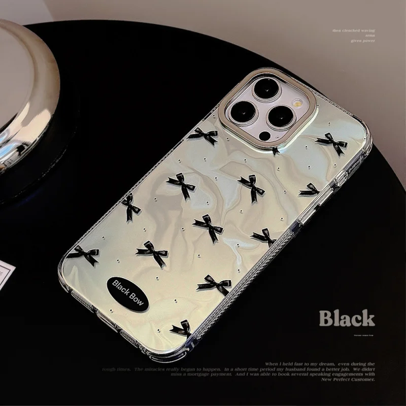 

Fresh and SuitableiPhone15Apple16Phone case13Mint Green Bow14promaxWater Ripple12