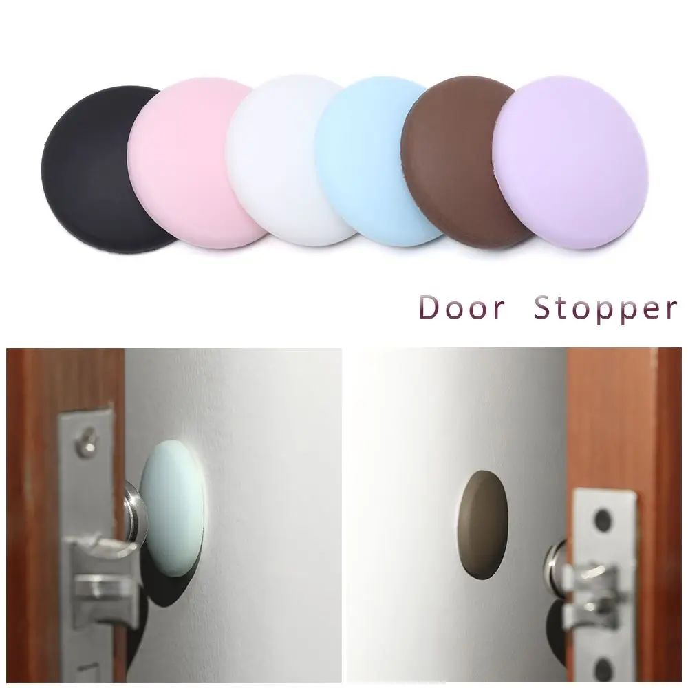 Rubber Doorknob Crash Pad Self Adhesive Door Handle Stopper Bumper Wall Protector