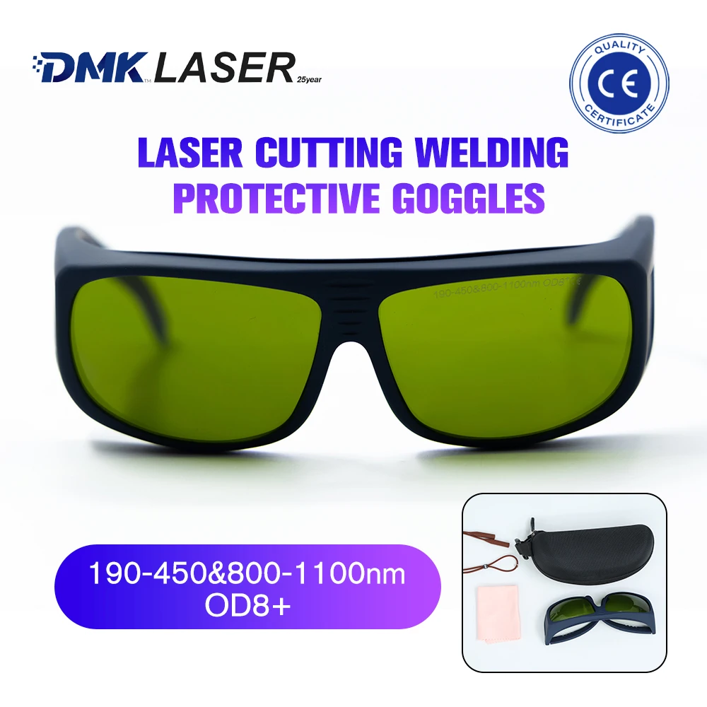 DMK laser Cutting and welding protective glasses with OD8+ 800-1100nm eyes safety goggles for operator anti laser radiation