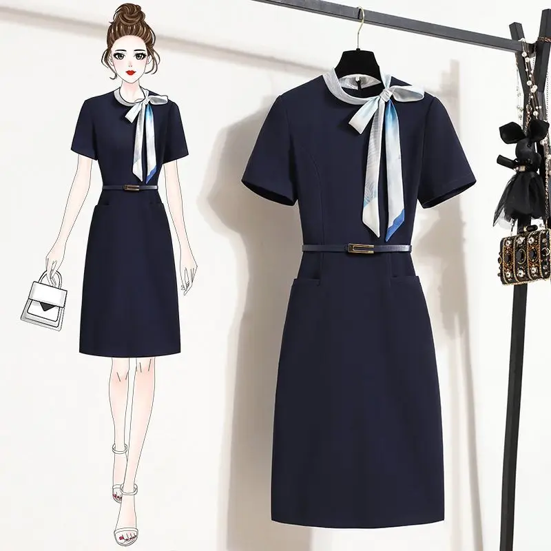 Professional Dress Flight Attendant High-end Hotel Reception Beauty Salon Sales Office Receptionist Workwear For Women Fashion