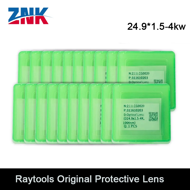 Raytools Original Protective Lens 27.9*4.1 211LCG0037 24.9*1.5 211LCG0020 1064nm Quartz Fused Silica Laser Protection Window