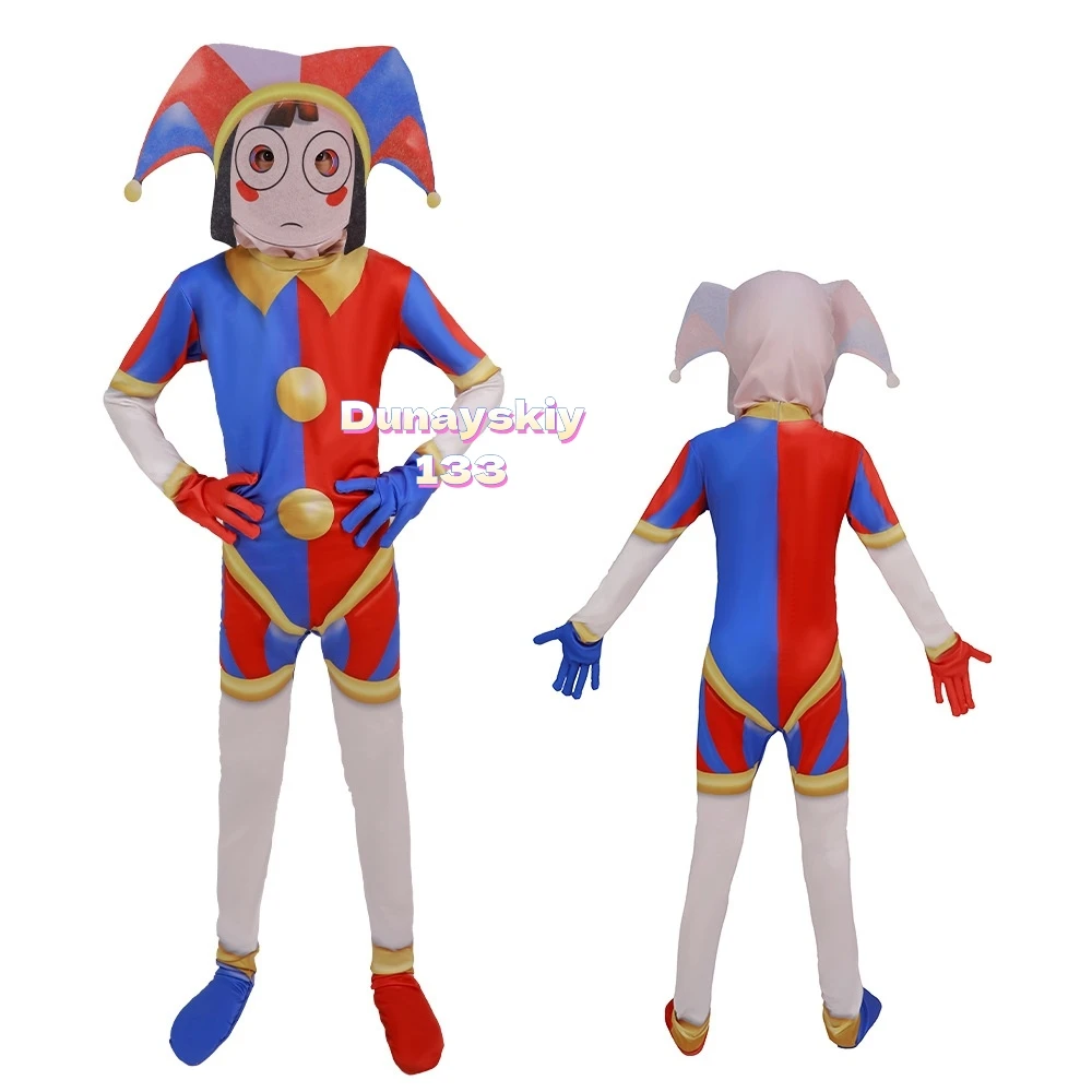 مجموعة أزياء تنكرية مذهلة بومني راجاثا جاكس كاين ملابس كرتونية رقمية مسرح هدايا عيد الميلاد للأطفال للأطفال