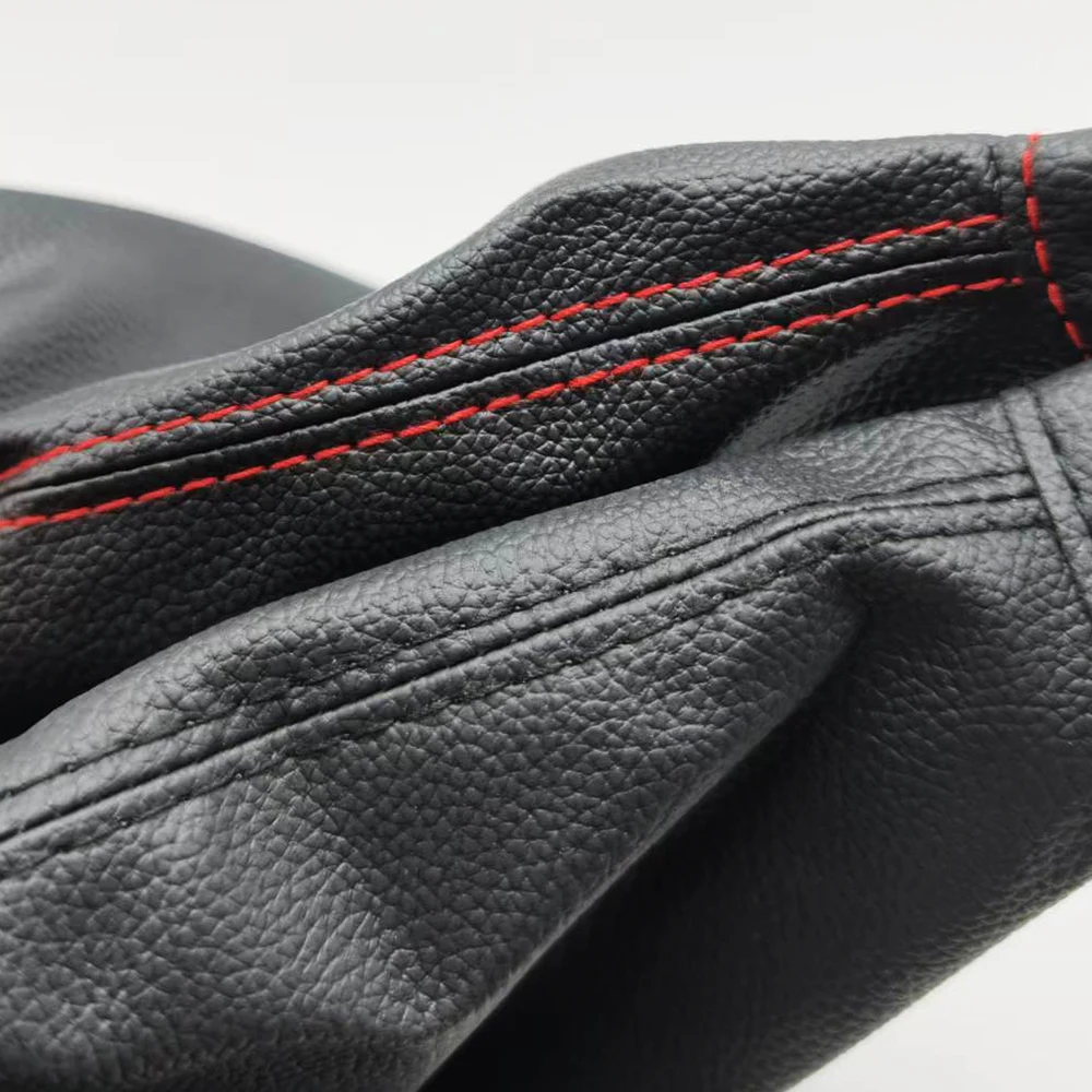1 Stück PU-Leder Schwarz ODER Rot Gefärbter Schalthebel-Abdeckungsknauf mit Schaltmanschette für Changan CS35 2012-2016 Auto-Zubehör – Detail 6