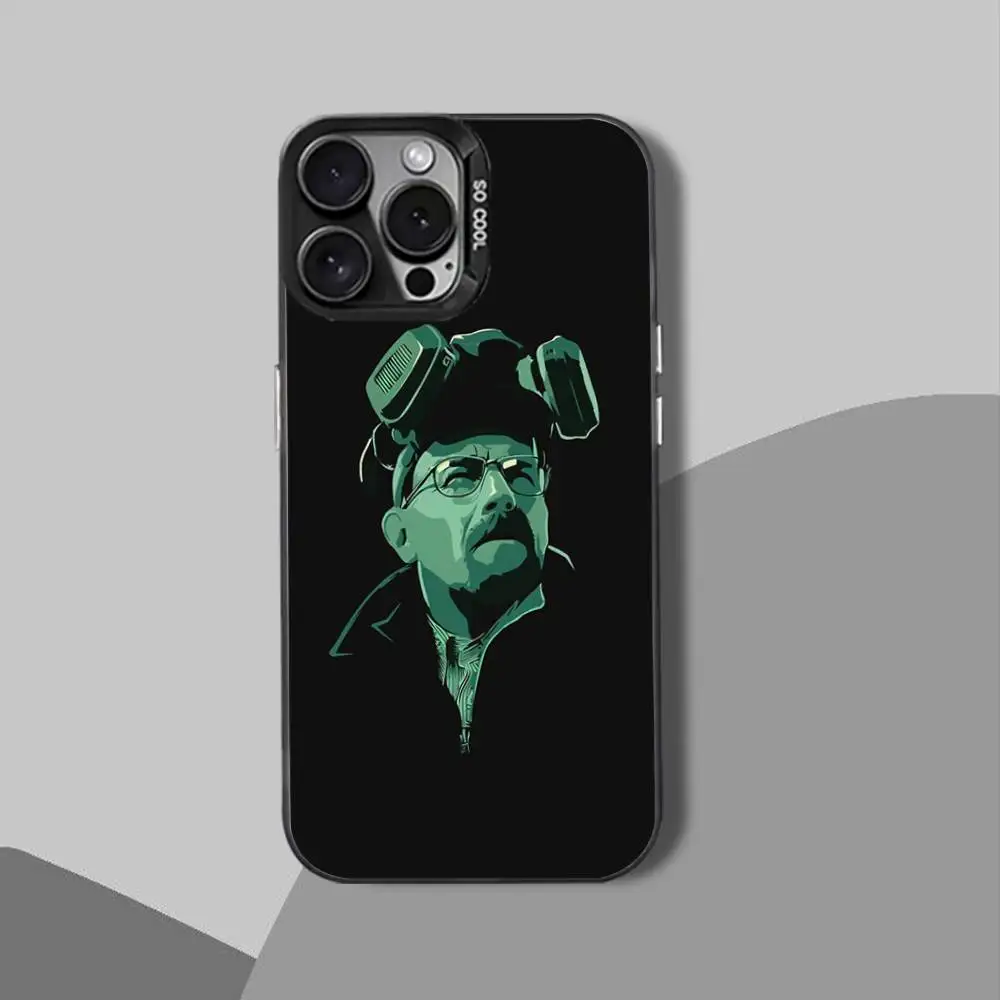 Etui na telefon H-HeisenbergS Bad BreakingS do iPhone'a 12, 16, 11, 14, 13, 17, 15, E, Max, Plus, Air, Pro, Mini, czarne, odporne na wstrząsy.