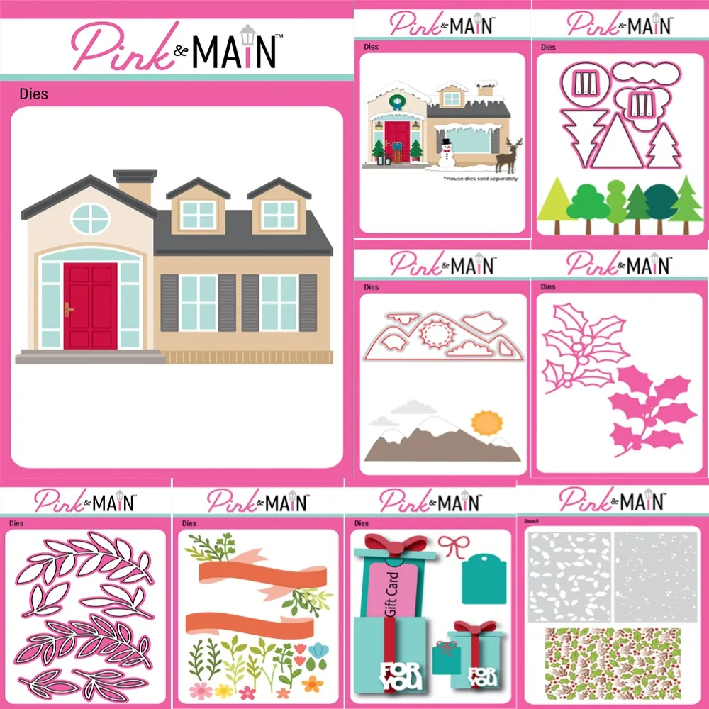 คริสต์มาสตัดโลหะตายสําหรับ Scrapbooking ลายฉลุลายนูนแม่พิมพ์ DIY กระดาษการ์ดฤดูหนาว Add-On Dies Craft ตัด