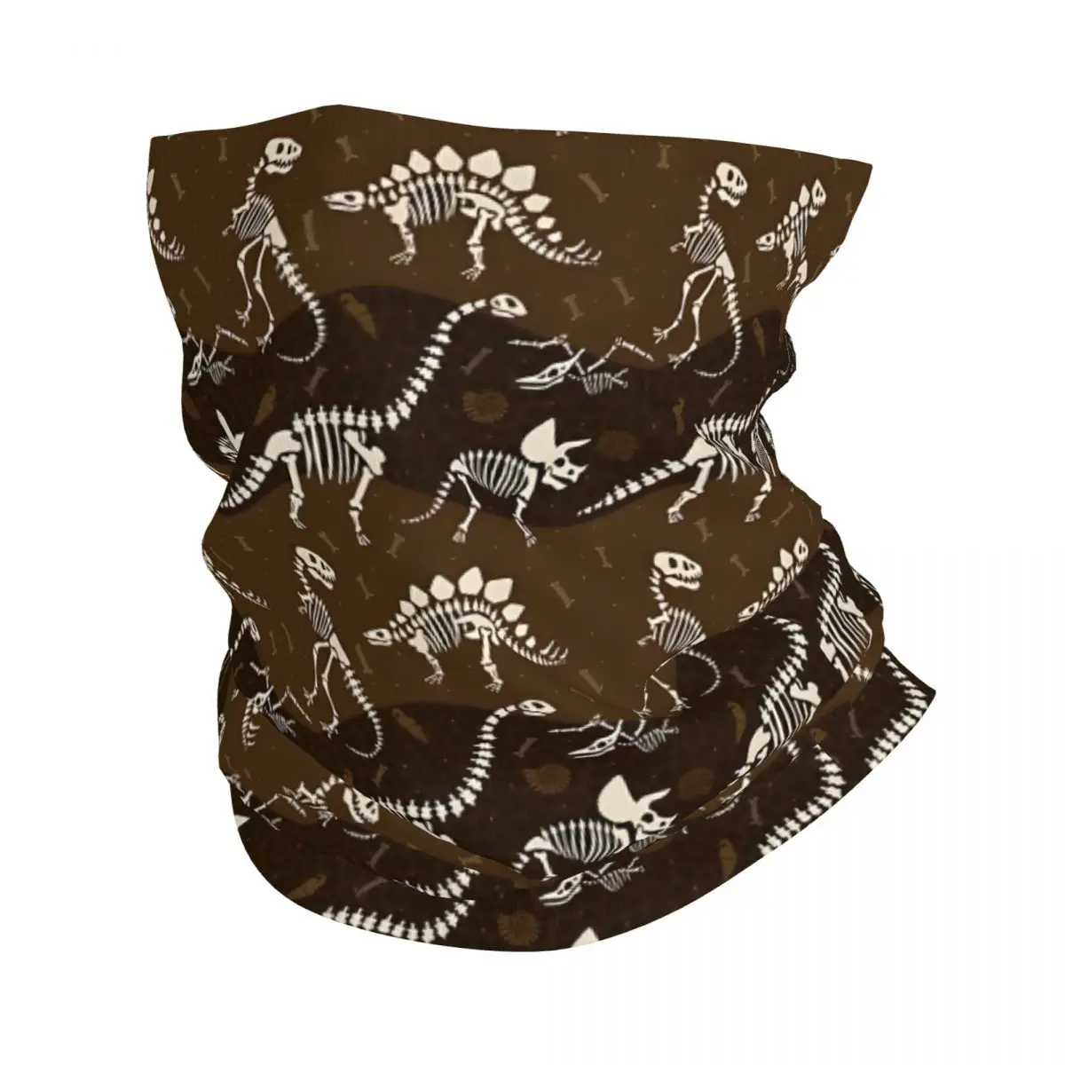 Dinosaur Fossil Pattern Throw Blanket Scarf Neckerchief Neck Face Mask Polyester