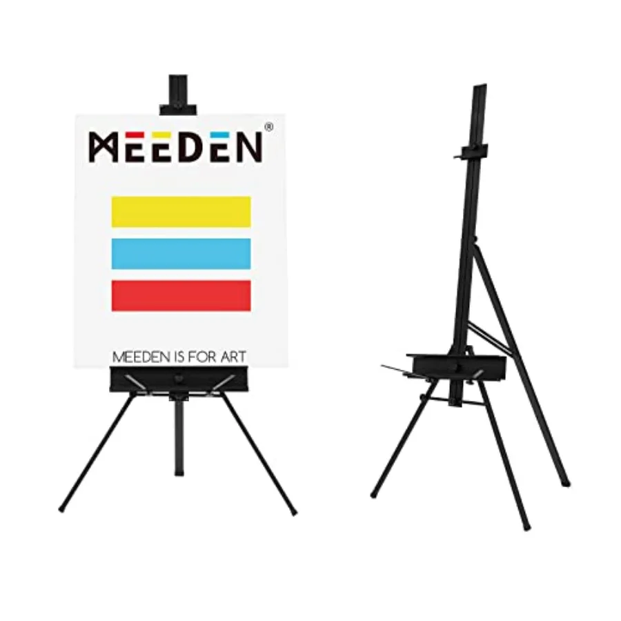 

Art Easel Stand for Painting and DisplayPremium Aluminum Easel Portable Paint Easel for Canvas Painting Floor Easel with Swing-
