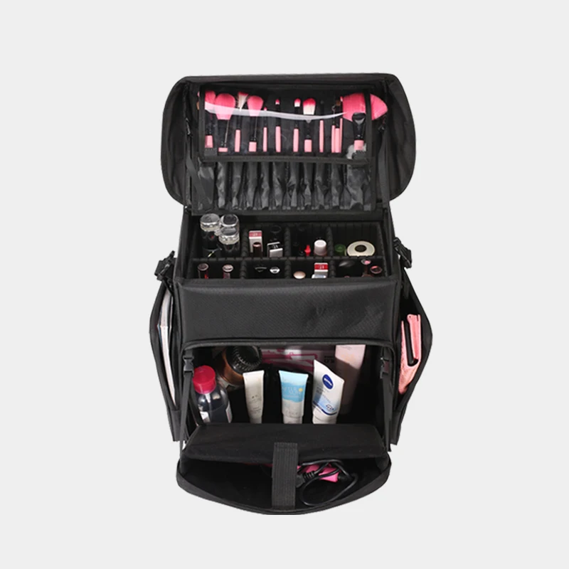 Mode große Make-Up Trolley koffer, Nägel Kosmetische Toolbox Trolley Koffer, Frauen Schönheit Tattoo Box Roll Gepäck auf rädern