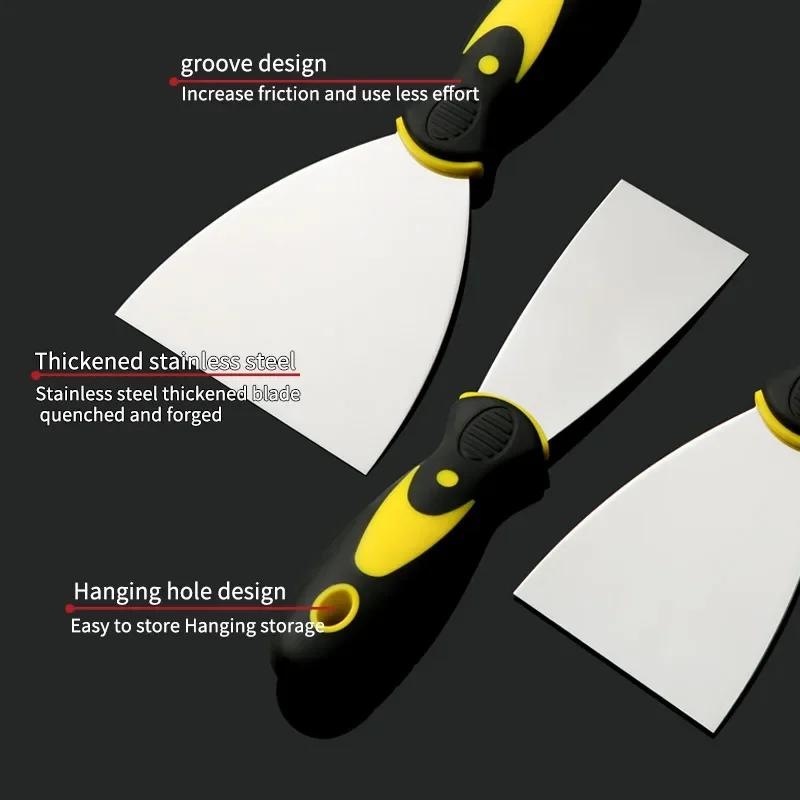 Stainless Steel Putty Knife Scraper Spatula Scraping Putty Painter Paint Tool Plaster Shovel  Cleaning Spatula Construction Tool