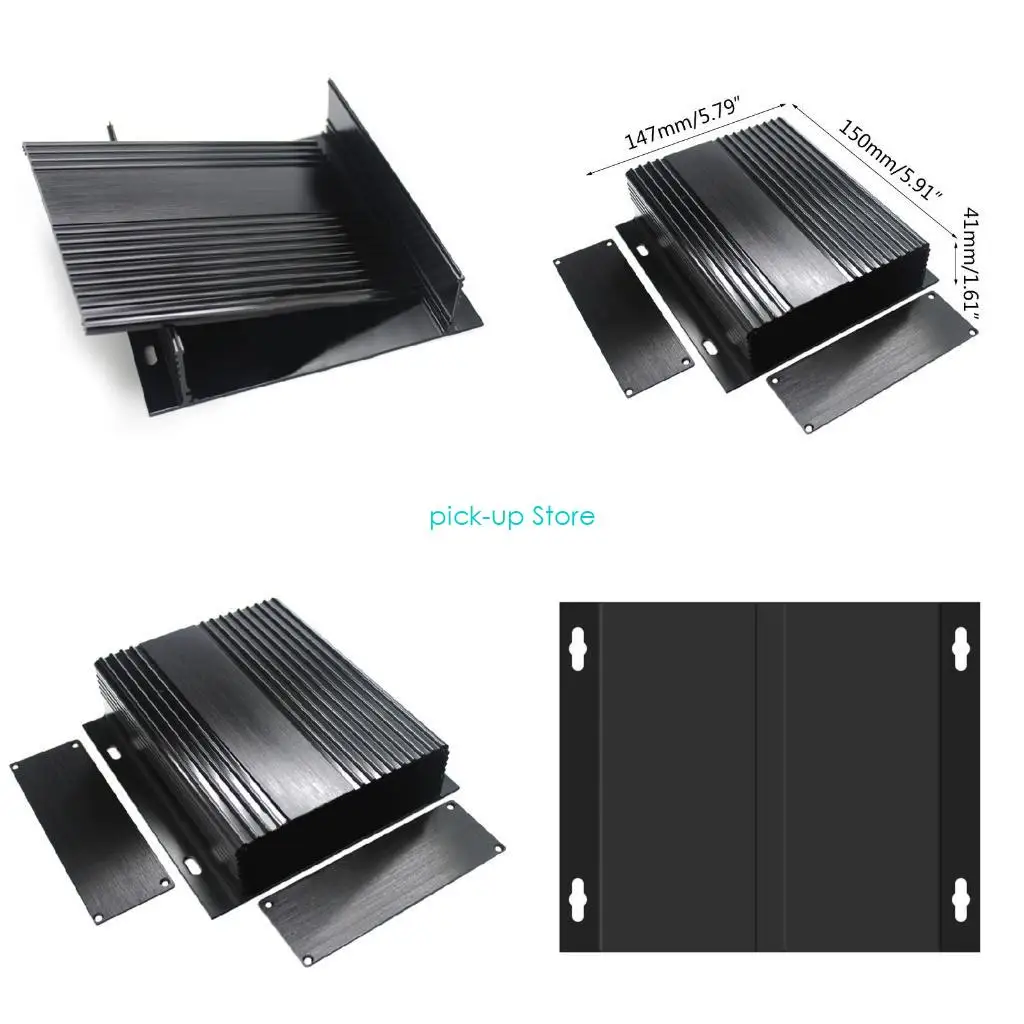 

Q5WA Aluminum Project Box Electronic Enclosure for Case for w/Flange for PCB 5.91x5.7