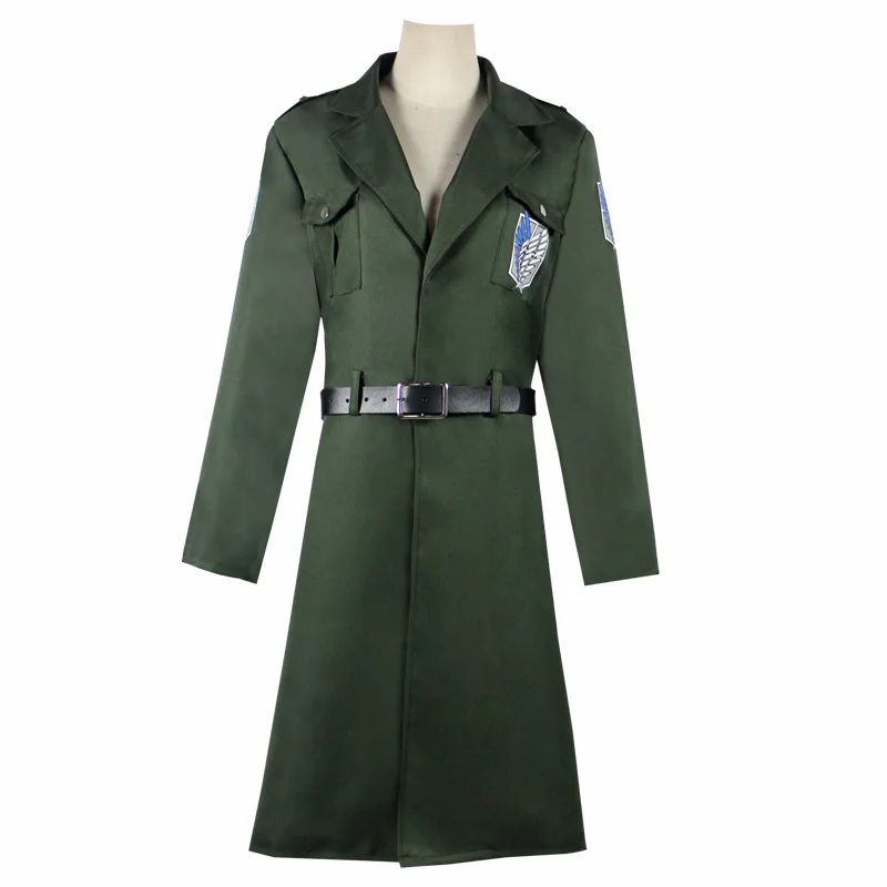 Anime Eren Levi Cosplay Traje para Homens e Mulheres, Jaqueta Scouting Legion Soldier, Casaco, Blusão, Uniforme, Shingeki No Kyojin