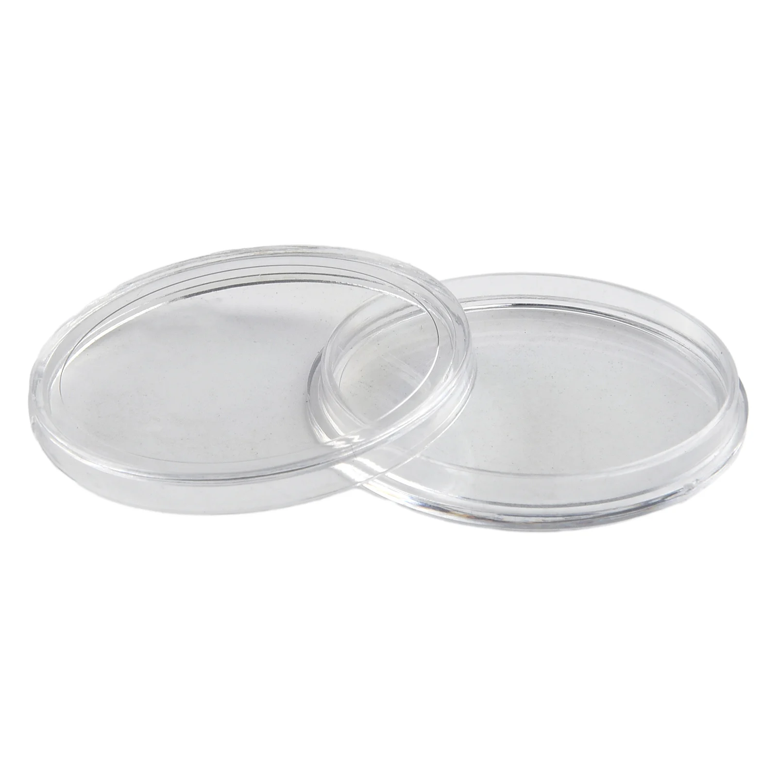 透明な丸い収納ケース,10個,20個,25個,30個,38mm, 50個,27mm, 41mm 46mm