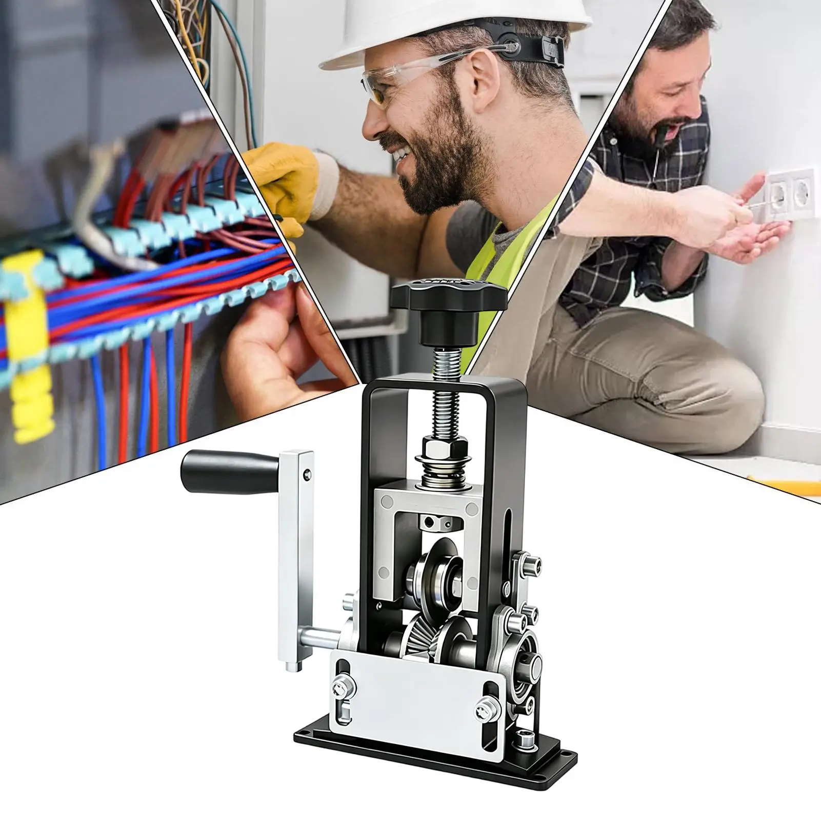 Wire Stripping Machine Portable Precise Drill-Powered Hand Crank Copper Wire Stripper For Industrial Home Garage Workshop