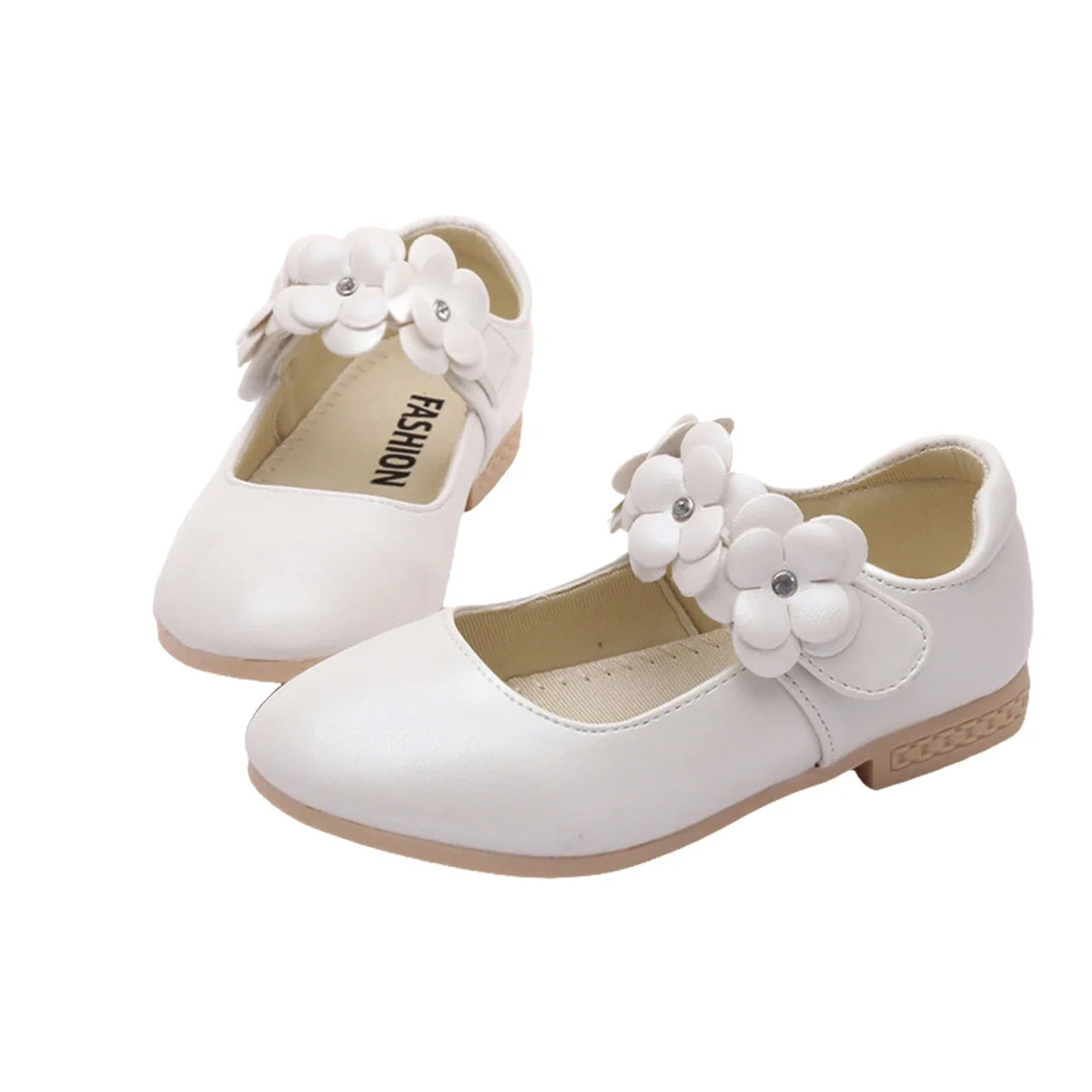 1 Pair Children Sole Shoes Fashion Flower Shoes Kids Adorable Shoes Shoes (White, Size 30, EU295, 2, UK115)