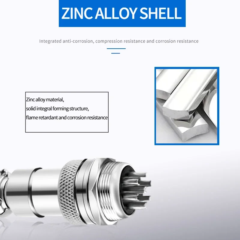 Connettore elettrico per aviazione impermeabile GX16 2 3 4 5 6 7 8 10 Pin 1m cavo di prolunga aria maschio femmina presa adattatore per cavo