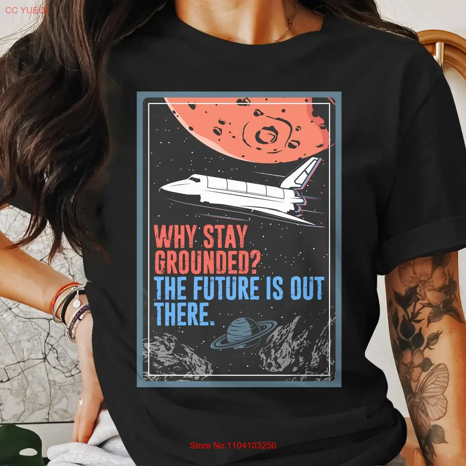 Why Stay Grounded Future Exploration T Shirt Astronaut Space vintage Washed homme Stylish Casual Top For Everyday Wear Unisex