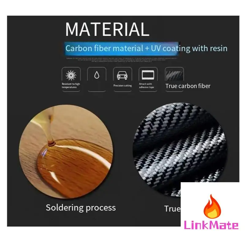 

Accessories Interior Trim Car Door Anticollision Cushion Pad Real Carbon Fiber Auto For Lexus ES 2018–2023