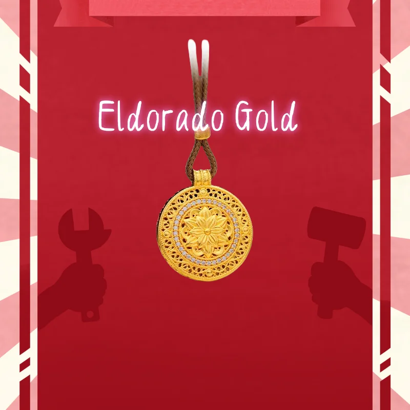 

Натуральное золото 999, национальный шарм, наследие, инкрустированный бриллиантами, филигранный цветок, кулон с компасом, плетеная веревка для женщин, День святого Валентина D