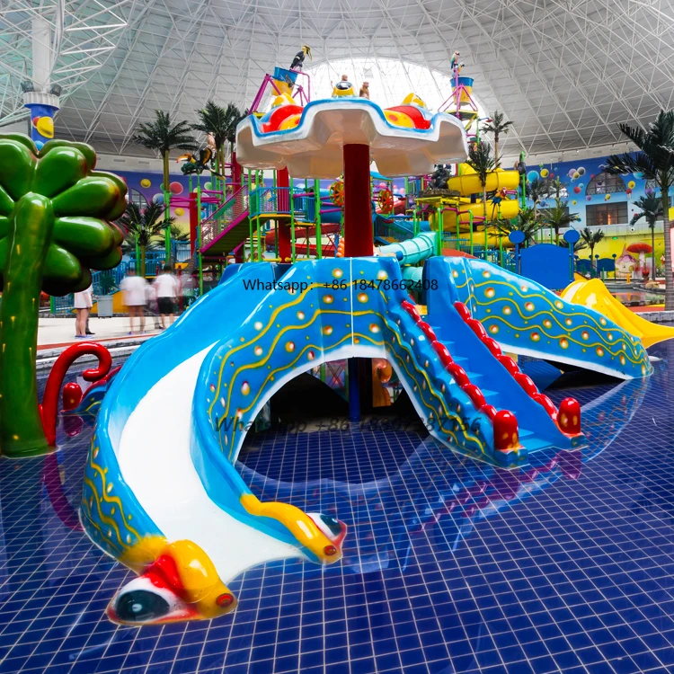 

Water Park Equipment Fiberglass Swimming Pool Water Slide for Kids