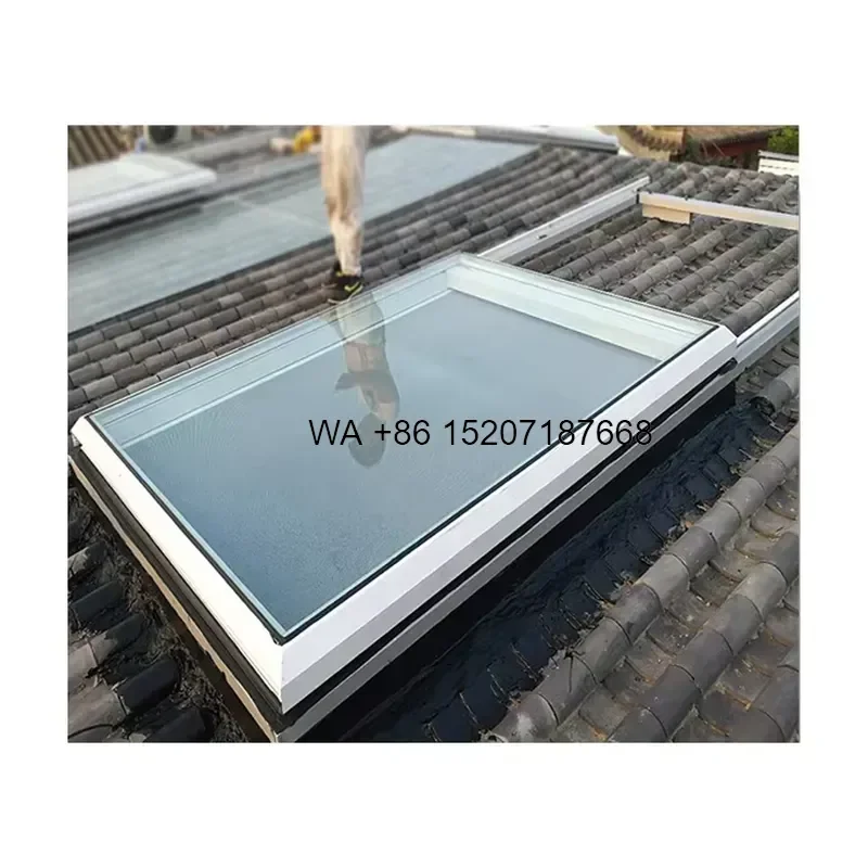 Wmwmnu Natural Light Tubular Retractable Sliding Rooflight Venting Skylight for Patio Sky Roof Window