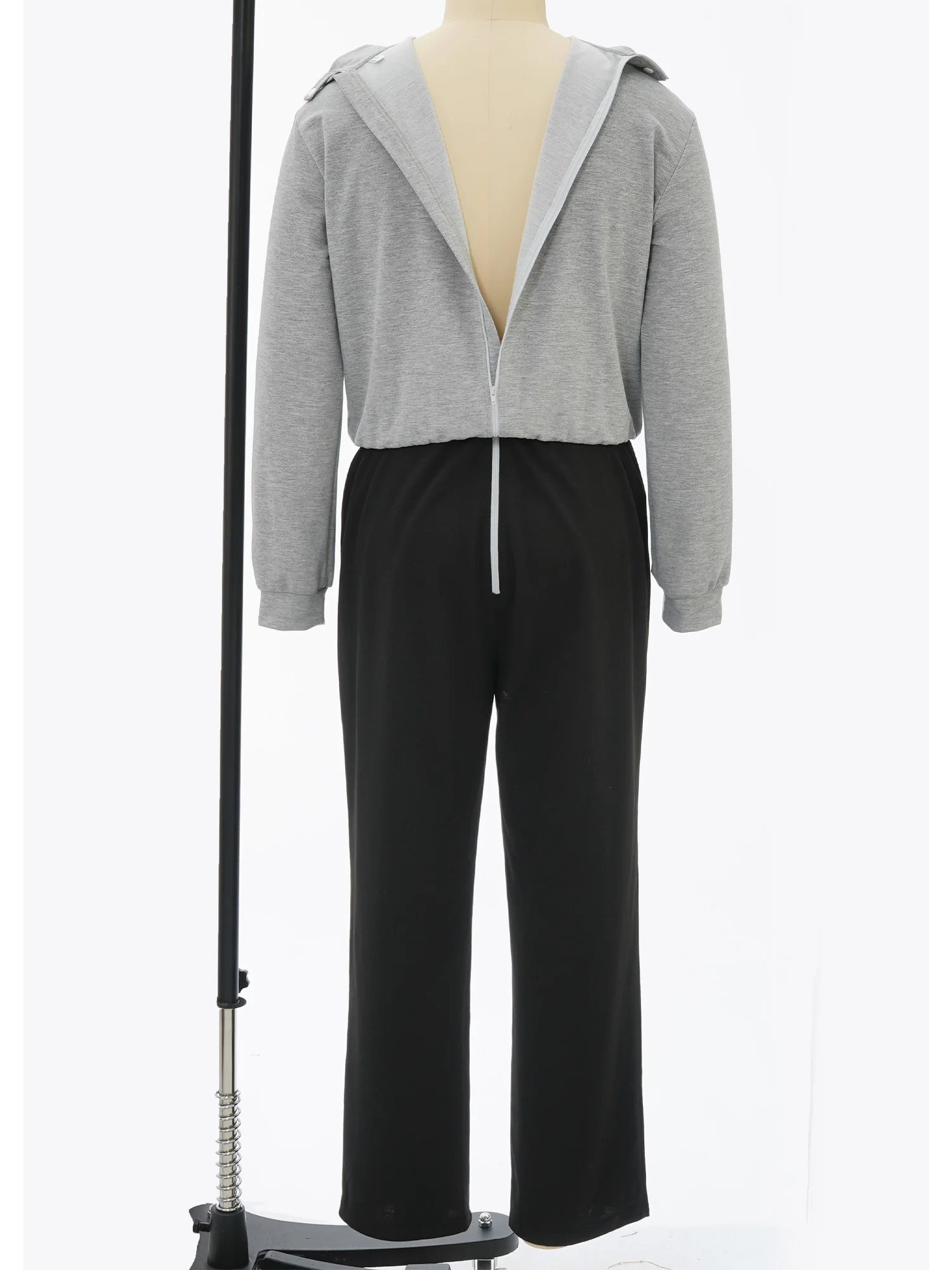 Men Homewear Special Needs Adaptive Clothing Women Elderly Alzheimer ASD Anti-Strip Jumpsuit Pocket Zipper Bodysuit Daily Wear